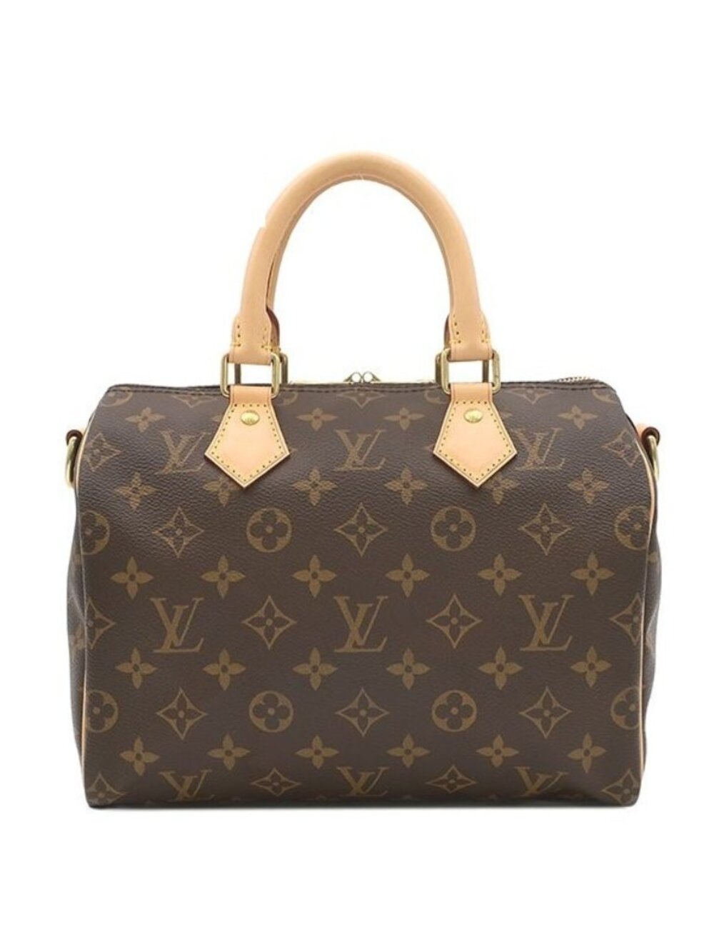 Louis Vuitton 2-Way Speedy 25 Monogram Canvas Gold Brown Boston Bag